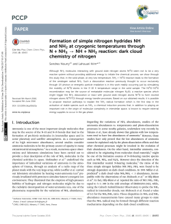 Formation of simple nitrogen hydrides NH and