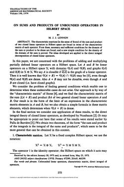 on sums and products of unbounded operators in hilbert space
