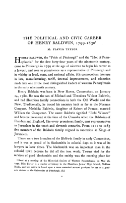 OF HENRY BALDWIN,1799-1830 1 Jerusalem.