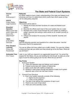 The State and Federal Court Systems