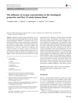 The influence of oxygen concentration on the rheological properties
