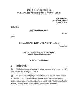 specific claims tribunal tribunal des revendications particulières