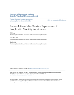 Factors Influential to Tourism Experiences of People with Mobility