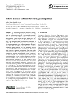 Fate of mercury in tree litter during decomposition