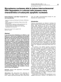 Mycoplasma nucleases able to induce internucleosomal