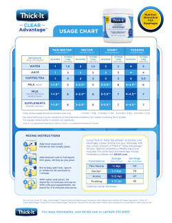 Clear Advantage Mixing Chart - Thick-It