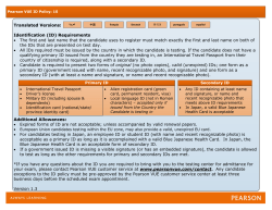 Pearson VUE ID Policy