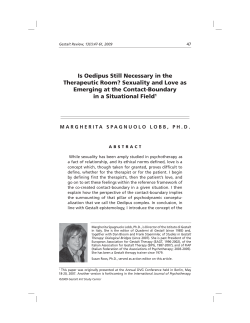 Is Oedipus Still Necessary in the Therapeutic Room?