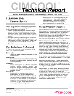 Cleaning 101: Cleaner Basics