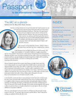 our newsletter - Cincinnati Children`s Hospital