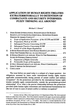 application of human rights treaties extraterritorially to