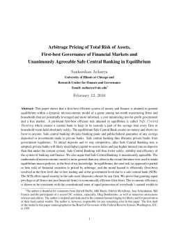 Arbitrage Pricing of Total Risk of Assets, First