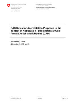 Designation of Conformity Assessment Bodies (CAB