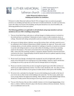 LMLC Facilities Use Information and Application Forms