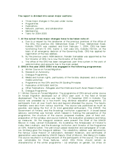 T he report is divided into seven major sections: &bull; Three major