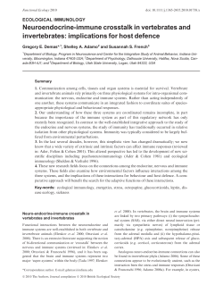 Neuroendocrine-immune crosstalk in vertebrates and invertebrates