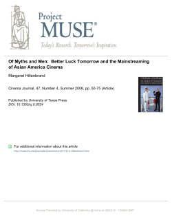 Of Myths and Men: Better Luck Tomorrow and the