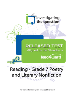 Reading - Grade 7 Poetry and Literary Nonfiction