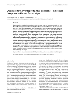 Queen control over reproductive decisions &mdash; no sexual deception in