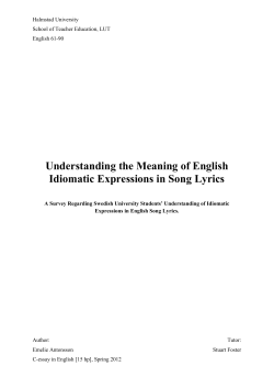 Understanding the Meaning of English Idiomatic Expressions