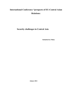 Security challenges in Central Asia