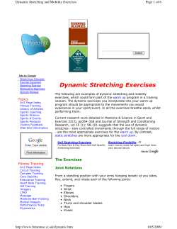 Dynamic Stretching Exercises