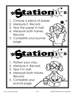 1. Choose a piece of paper. 2. Measure it. Record. 3. Tear the paper