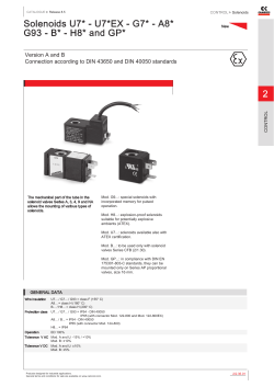 2 Solenoids U7* - U7*EX - G7* - A8* G93 - B