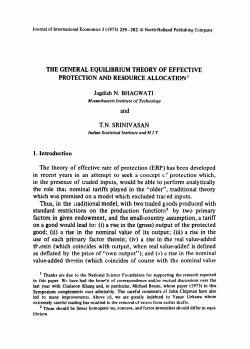 THE GENERAL EQUlLlBRlUM THEORY OF EFFECTIVE