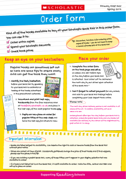 Order Form - Scholastic UK