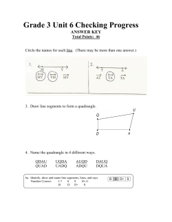 Grade 3 Unit 6 Checking Progress ANSWER KEY