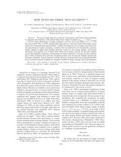 how often do fishes ``run on empty`