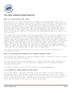 PLU Codes Frequently Asked Questions