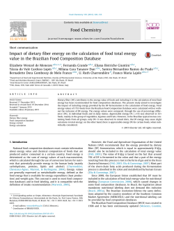 Impact of dietary fiber energy on the calculation of food total energy
