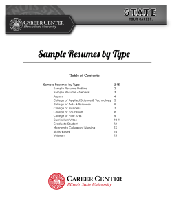 Sample Resumes by Type - Career Center | Illinois State