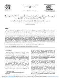 Diel spatial distribution and feeding activity of herring \(Clupea