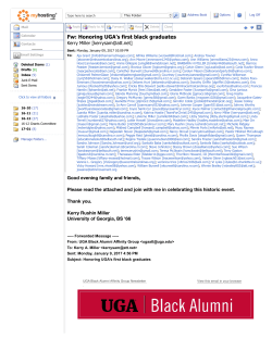 Fw: Honoring UGA`s first black graduates