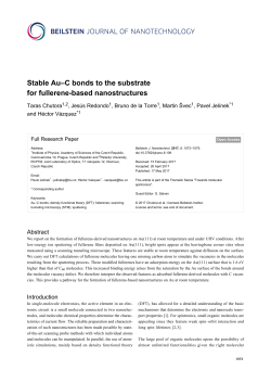 Stable Au&ndash;C bonds to the substrate for fullerene - Beilstein