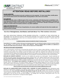 Cork Flooring Installation