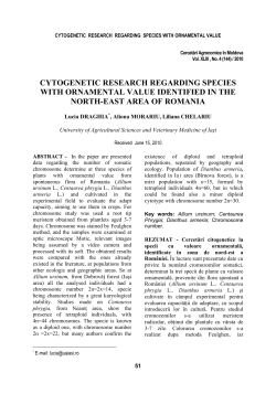 cytogenetic research regarding species with ornamental value