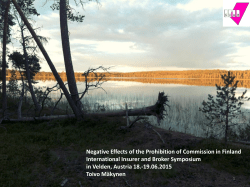 Negative Effects of the Prohibition of Commission in Finland
