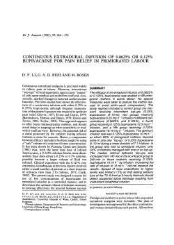 continuous extradural infusion of 0.0625% or