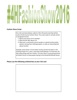Fashion Show &ndash; script card for 4