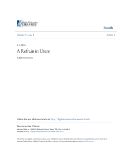 A Refrain in Utero - Digital Commons @ Butler University