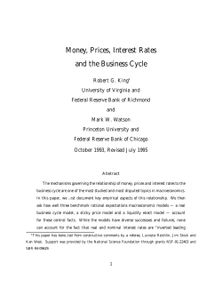 Money, Prices, Interest Rates and the Business Cycle