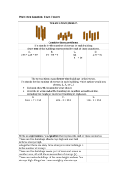 Multi-step Equation: Town Towers You are a town planner