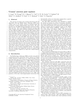 Uranus` aurorae past equinox