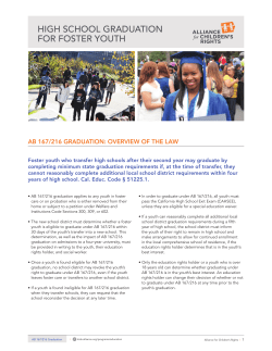 HigH ScHool graduation for foSter YoutH