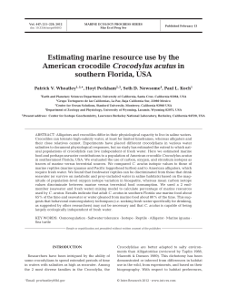 Estimating marine resource use by the American crocodile