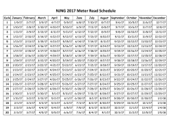 NJNG 2017 Meter Read Schedule